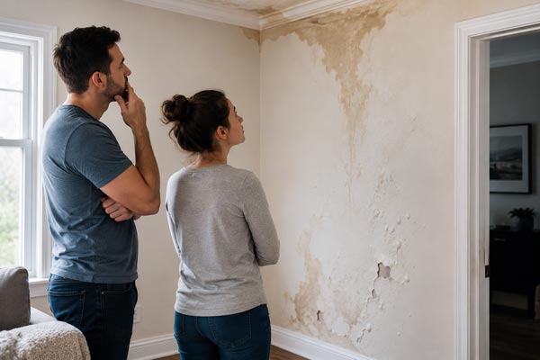 top signs of hidden water damage behind walls and floors