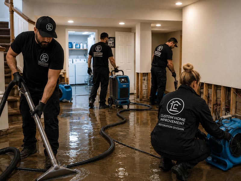 restoration services team working